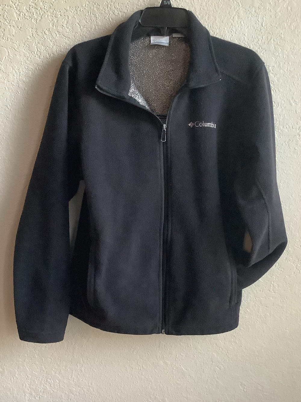 Columbia Women's Black Full-Zip Fleece Jacket with Stand Collar
